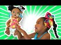 The Day Elli became a  Doll!  Doli Play Kitchen Food
