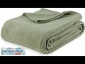 Berkshire Blanket Microfleece King Size Bed Blanket Dark Sage Green Lightweight Soft