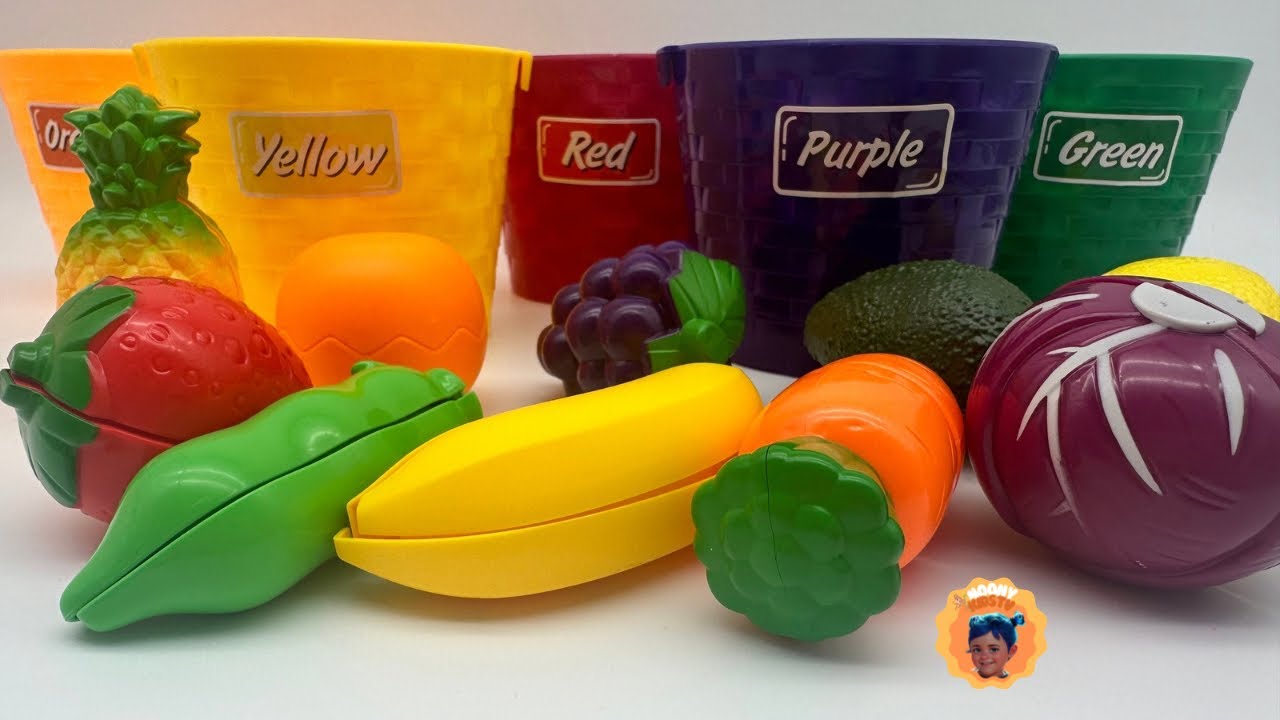 تعلم أسماء الفواكه و الخضروات و تعرف على ألوانها للصغار