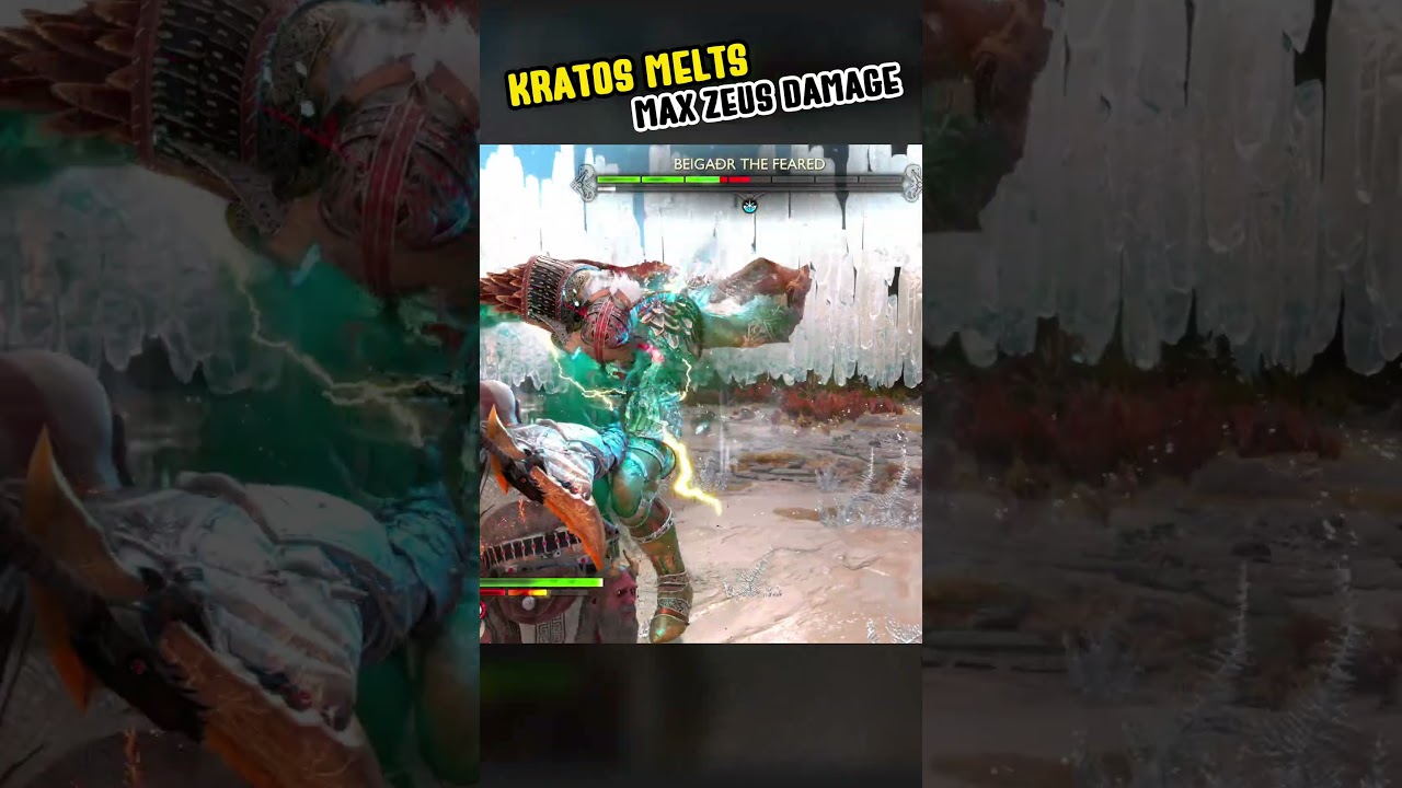 GOD MODE⚡KRATOS vs Beigadr the Feared | Zeus Armour Build – God of War Ragnarok