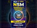 ✨Unit 5 NSM | NUMERICAL AND STATISTICAL METHODS | BCA NSM Complete Notes 📚 ✨ #education