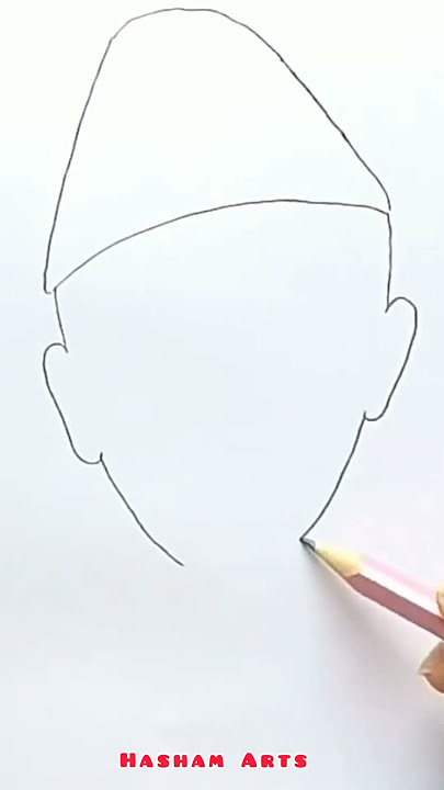 How to draw Quaid e Azam step by step  #short #trending #quaideazam