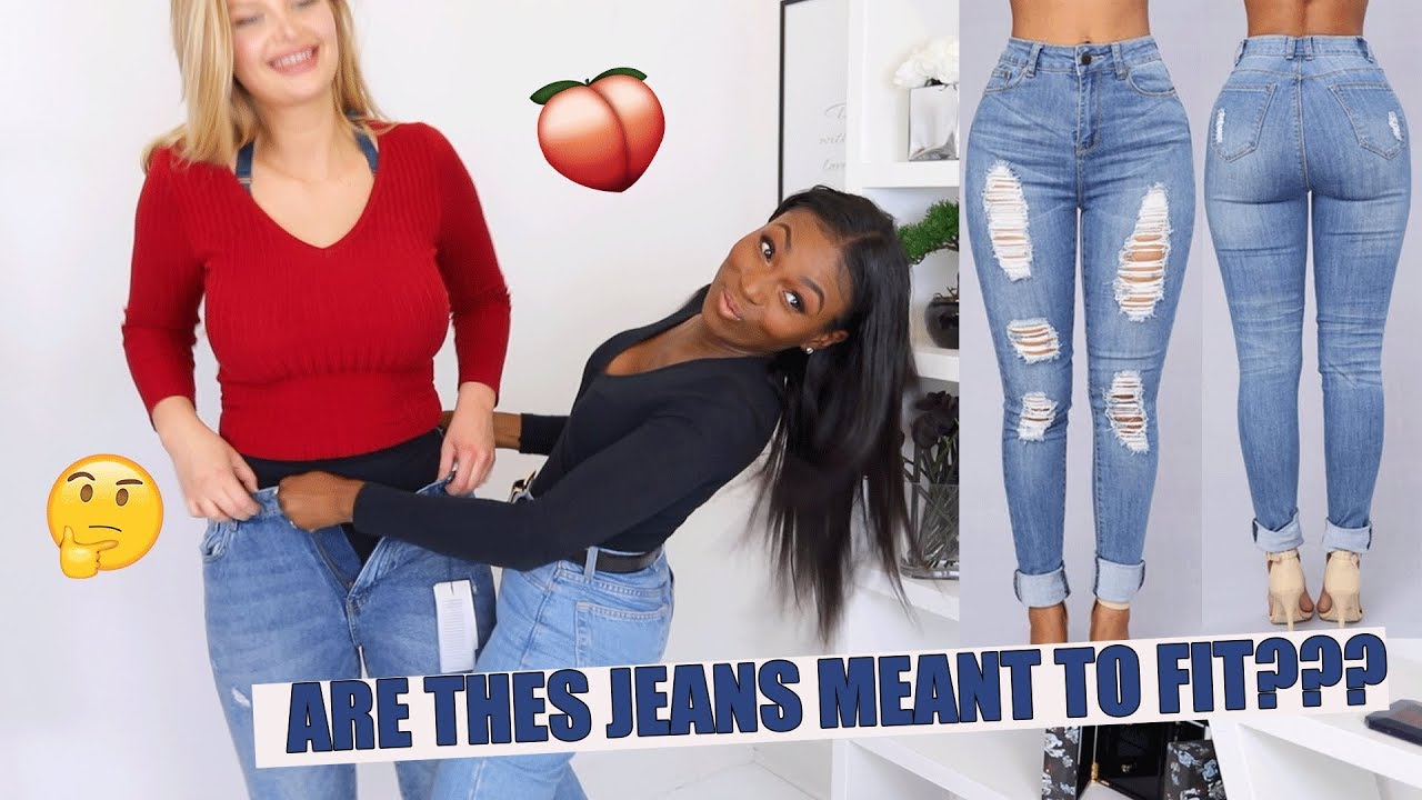 TRYING ON JEANS FROM THE INTERNET.....HMMM DO THEY FIT ON DIFFERENT BODY  TYPES? - YouTube