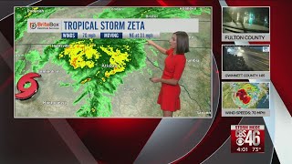 Zeta, now a Tropical Storm, ripping through metro Atlanta