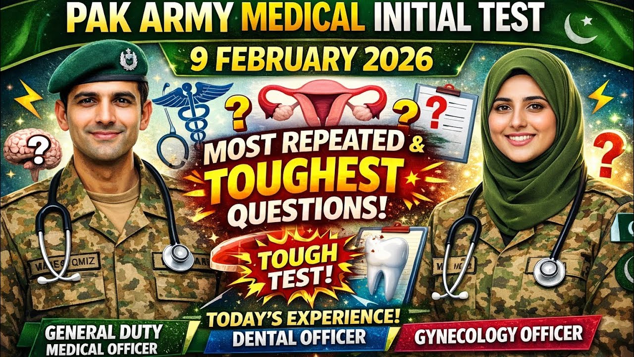Pak Army Medical Initial Test 2026 | Today’s Real Experience (9 Feb) | GDMO, Dental Gddo Gynecology