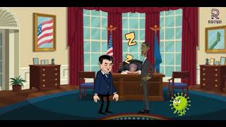 Truthman Transports to Oval Office - Biden Asleep - Xi Jinping & Obama Visit (Cartoon Parody)