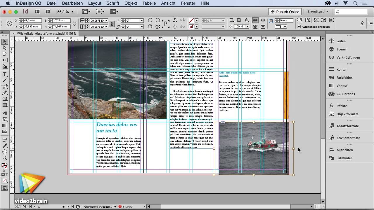 Einen Flyer Gestalten Mit Indesign Tutorial Bilder Bearbeiten Video2brain Com Youtube