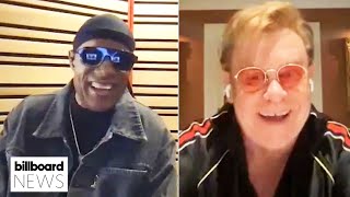 Watch Elton John &amp; Stevie Wonder Talk About Their New Duet ‘Finish Line’ | Billboard News