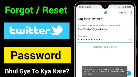 Twitter Ka Password Bhul Gaye To Kya Kare | How To Reset Twitter Password | Forgot Twitter Password