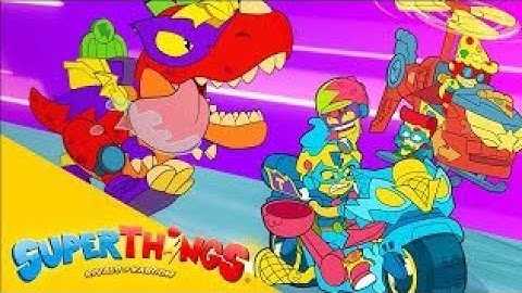 SUPERTHINGS NEON POWER EPISODE 4 🍕 PIZZACOPTER and TURBO ICE 🍦 | Cartoons SERIES  for Kids