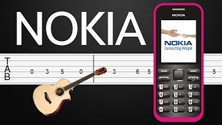 Nokia tune - Guitar Tabs, Guitar Tutorial, Guitar Lesson (+ Bass guitar)