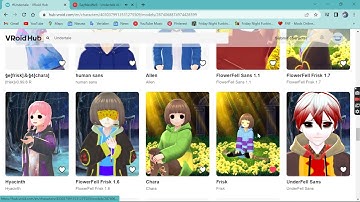 How to download Frisk model on Vroid hub