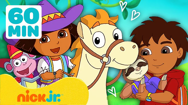 Dora la Exploradora | ¡60 MINUTOS de Dora rescatando animales! 🐯 | Nick Jr. en Español