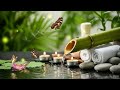 38 🌿Bamboo Water Flow & Soft Piano💧Relaxing Music, Sunset Meditation, Emotional Calm & Stress Relief
