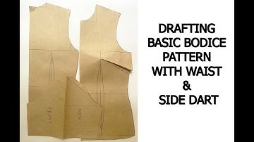 [step by step] How To Draft Basic Bodice Pattern With Darts For BEGINNERS