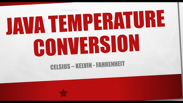#Java Simple #Temperature #Conversion Program
