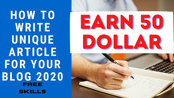 How to Write Unique Article In 2020 CREATE UNLIMITED ARTICLES Instant Adsense Approval  On Page SEO