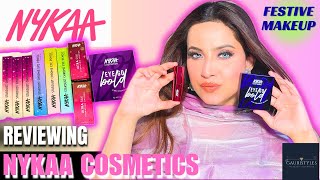 ✨ New Nykaa Cosmetics Launch Review + Full Festive Makeup Look | Pujo Special 💄✨
