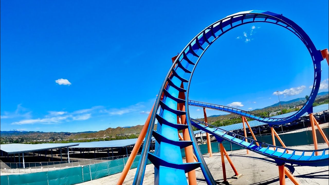 Крик ПОТРЯСАЮЩИЕ американские горки без пола, вид от первого лица в 4K! | Six Flags Magic Mountai...