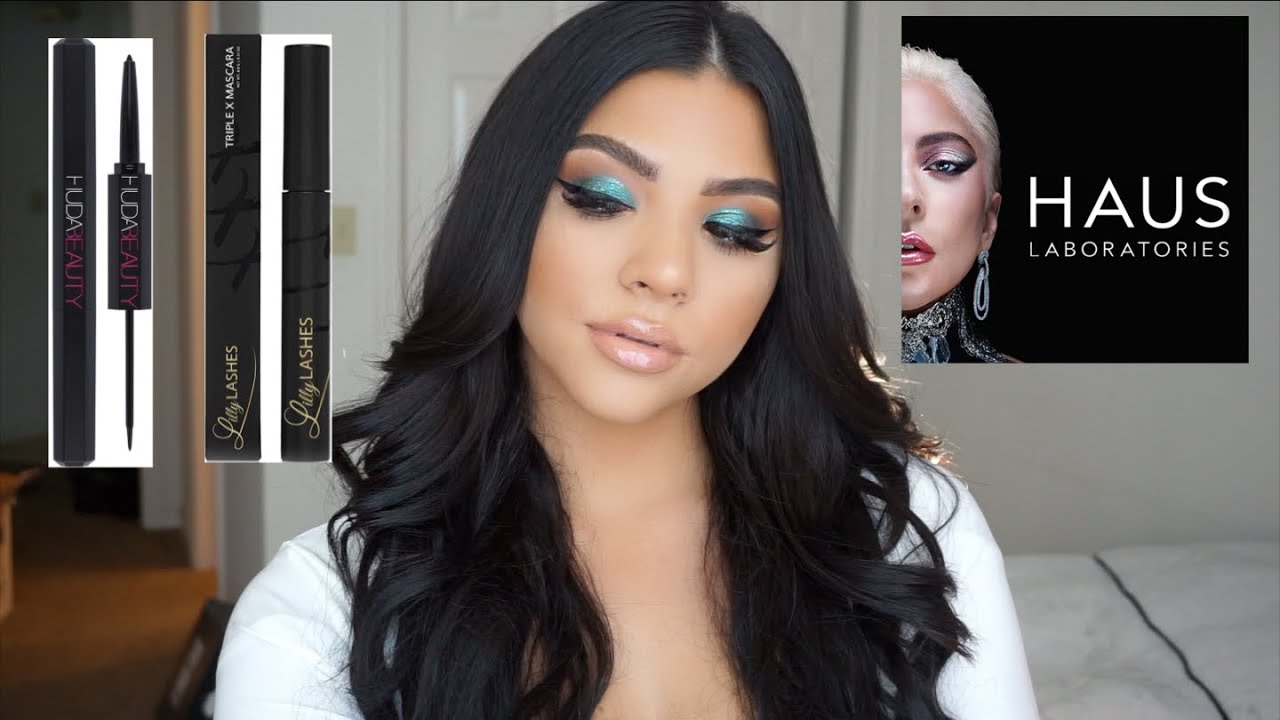 TESTING NEW MAKEUP!!! (Haus Labs, Huda Beauty, Lilly Lashes)