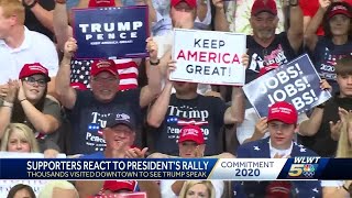 Thousands of Trump supporters gathered downtown for rally