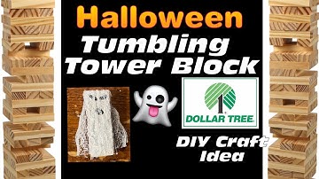 Ghostly Fun: Easy Tumbling Tower Jenga Block Craft Tutorial