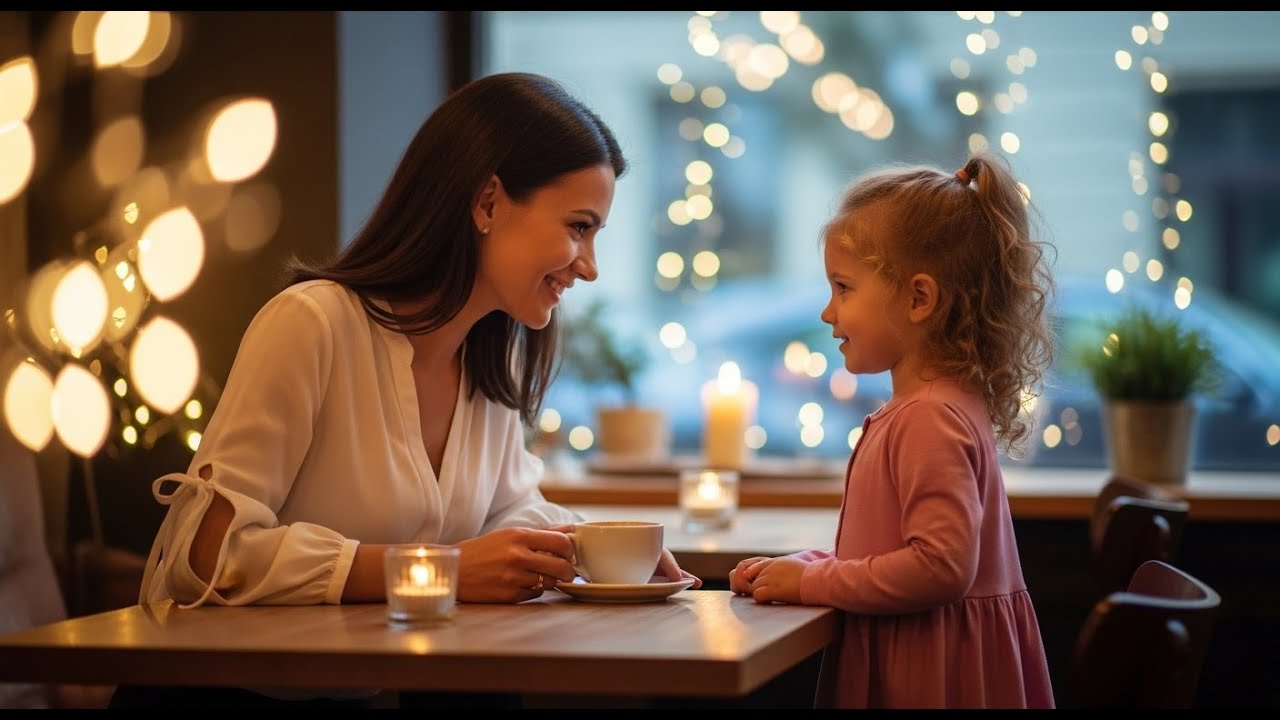 🏳️‍🌈La cita a ciegas estaba vacía,hasta que una niña dijo:“Mi mamá pide disculpas por llegar tarde.”