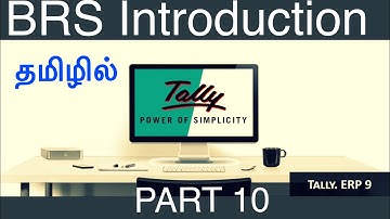 BRS Introduction  [ Tally ERP 9 ] PART 10 [ Tax consultant ]