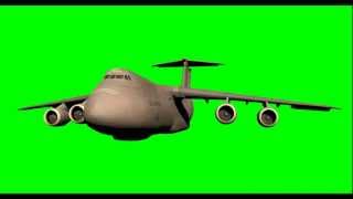 Free Green Screen C5 Galaxy Transport Plane Animated Hd