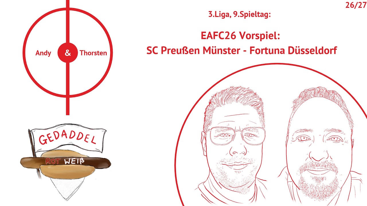 Gedaddel Rot Weiß 🎮- 26/27 - 09. Spieltag: Preußen Münster ⚫⚪🟢🦅 - Fortuna Düsseldorf 🔴⚪