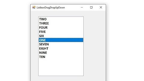How to move a Listbox items up and down using drag and drop - VB.net