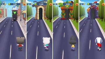 Talking Tom Gold Run: Talking Tom,Talking Angela,Talking Becca,Talking Hank (Android/iOS) Gameplay