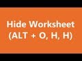 Master Excel Shortcut to Quickly Hide Worksheets 🚀