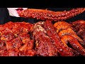 ASMR SPICY SEAFOOD, 해물찜 먹방, SPICY ENOKI MUSHROOM, 버섯 먹방, 문어, OCTOPUS, 새우, SHRIMP, 전복, 오이김치 먹방MUKBANG