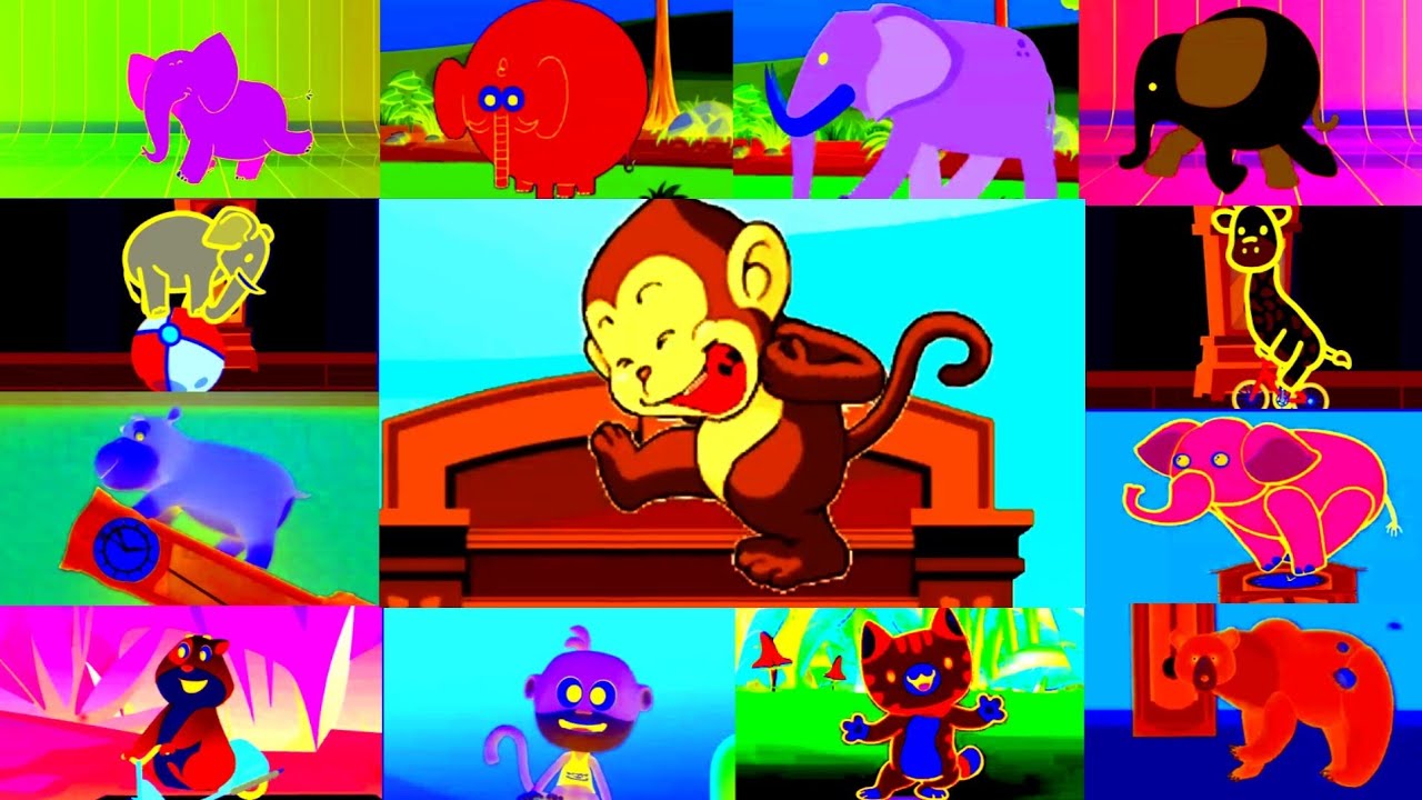 🎶 Hickory Dickory Dock ⏰ Обезьяна, слон и другие забавные животные, танцующие по часам 🎶 | Предва...