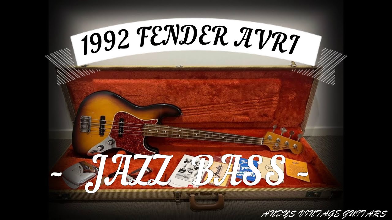 1992 FENDER JAZZ BASS - AVRI 1960 STACK KNOB - Andy's Vintage