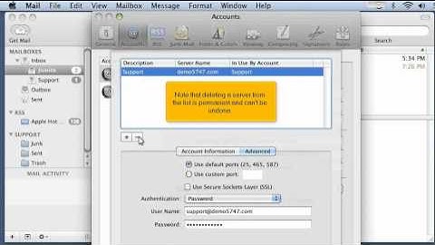 Apple Mail - How to create and manage outgoing mail servers.