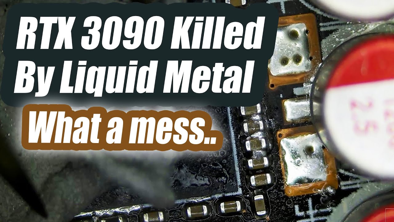 Видеокарта RTX 3090 сгорела после использования Liquid Metal. Видео, которое было ужасно раздража...