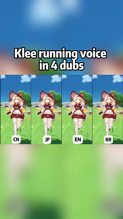 Klee running voice in 4 dubs  #genshinimpact #genshin #gamedubbing #genshimpactedit #hoyoverse