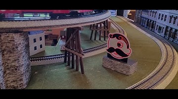 Four Trains Running With Animation And Scenery -- 120425