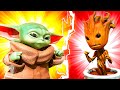 BABY YODA vs. BABY GROOT! (Fortnite Family Feud)