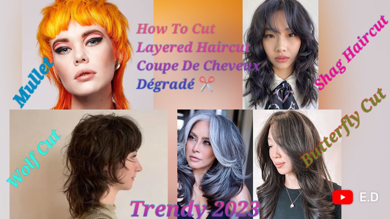 Tutorial ️ butterfly cut & Wolf Cut/ Corte Mariposa & Lobo( en Capas