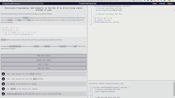 Functional Programming: Add Elements to the End of an Array Using concat Instead of push