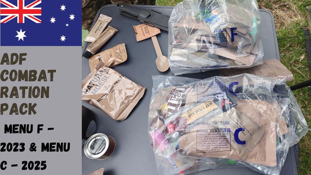 Australian Combat Ration Pack Review - Menu F 2023 & Menu C 2025 - YouTube