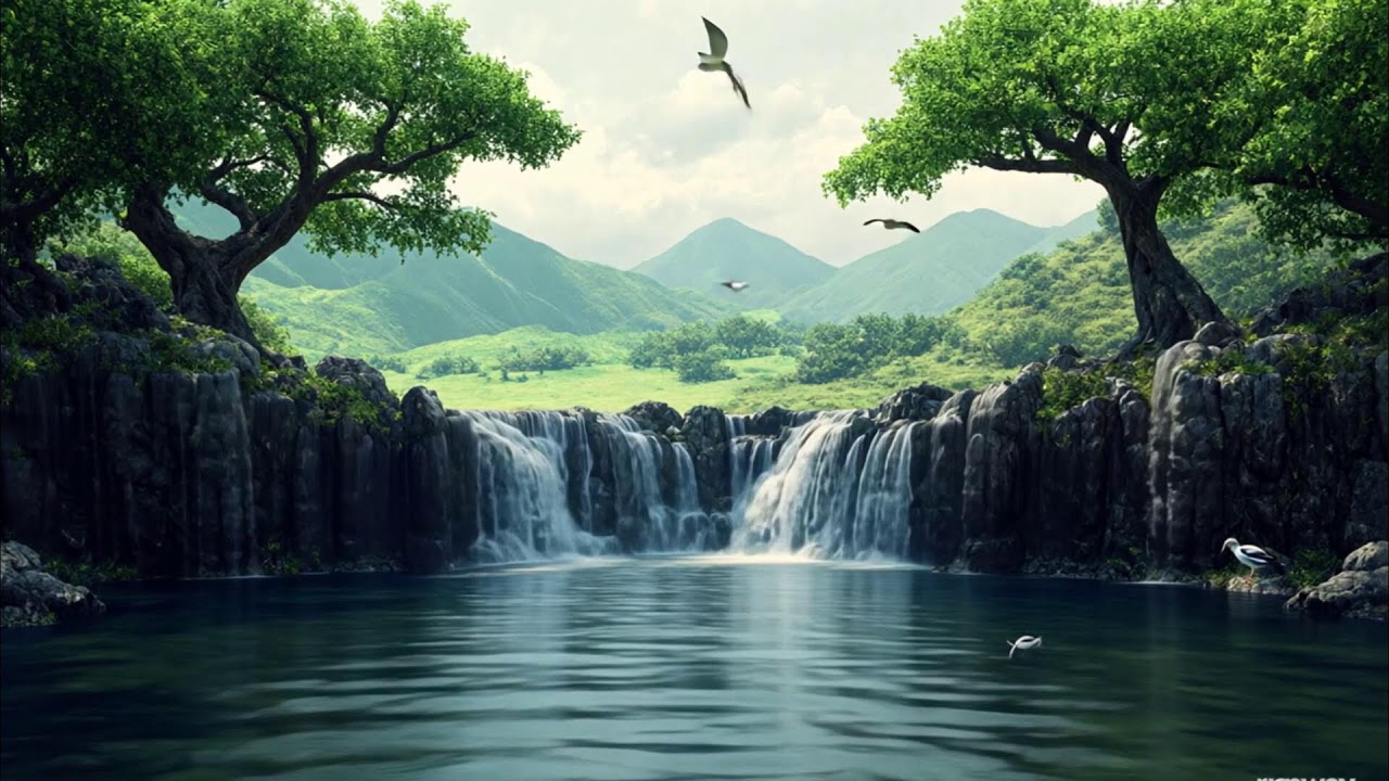 Gentle Piano Music & Water Sounds | Calm Your Mind and Meditate 🌹 Relaxing,anxiety reduction