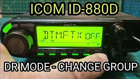 ICOM ID-E880D  DR MODE .HOW TO CHANGE GROUP - DSTAR