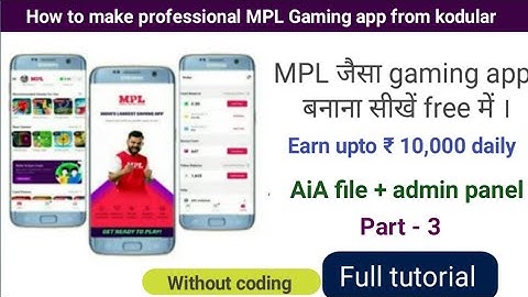 How to make professional MPL game | free aia file kodular | MPL game full tutorial 2022 | PART - 3