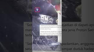 Kereta Hangus Mangsa Rentung Tidak Diketahui Identiti