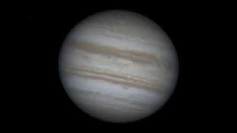 1 hour time-lapse of Jupiter