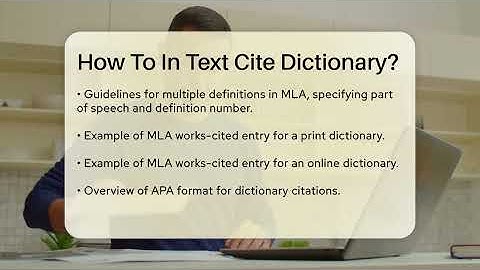 How To In Text Cite Dictionary? - The Language Library